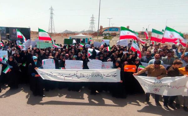 ویدیو/ تجمع دانشجویان دانشگاه قم در حمایت از حق غنی‌سازی